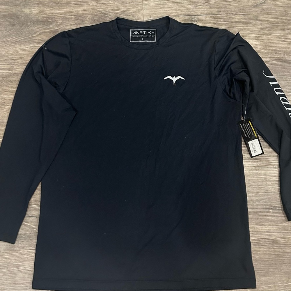 Anetik Black Long Sleeve Performance Tee